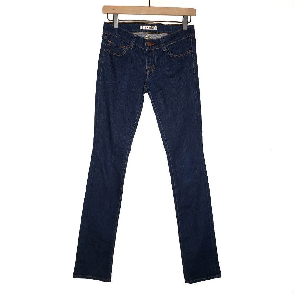 J Brand Skinny Jeans Dark‎ Wash Low Mid Rise Women's 25 Blue Ink Denim